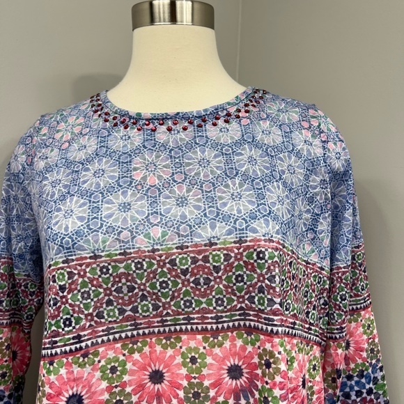 Ruby Rd‎ Blue Print Blouse - Picture 3 of 10